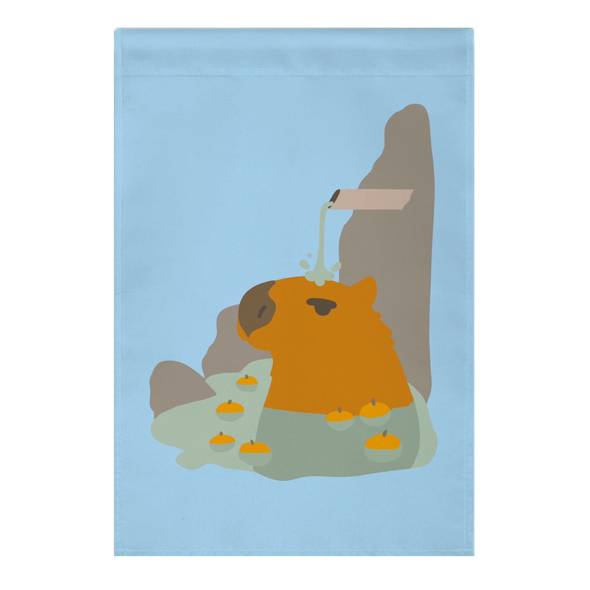 Capybara Hot Spring Garden Flag